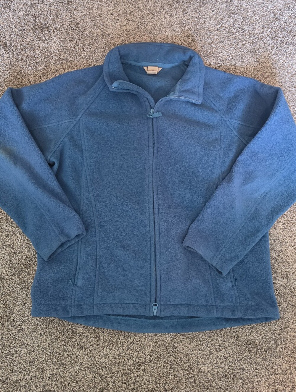 Duluth Womans Full Zip Fleece Blue Pocket Jacket
